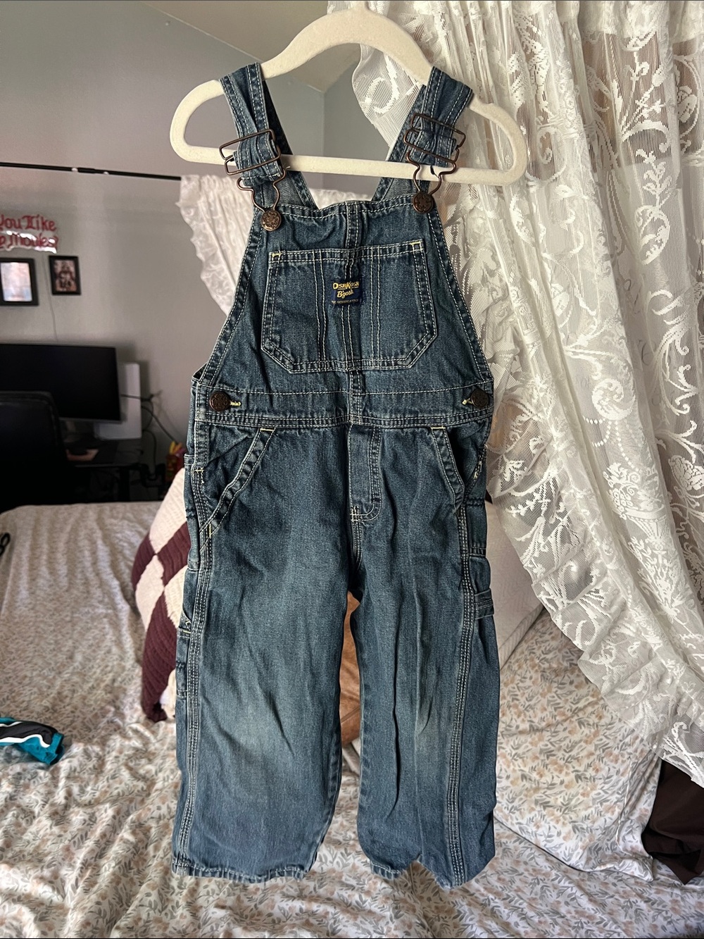 OshKosh B'gosh Dark Blue Denim Overalls